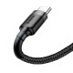 Baseus Cafule opletený nabíjecí kabel USB-A USB-C QC 3.0 1m černo-šedý