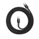 Baseus Cafule opletený nabíjecí kabel USB-C QC 3.0 60W 2m černo-šedý