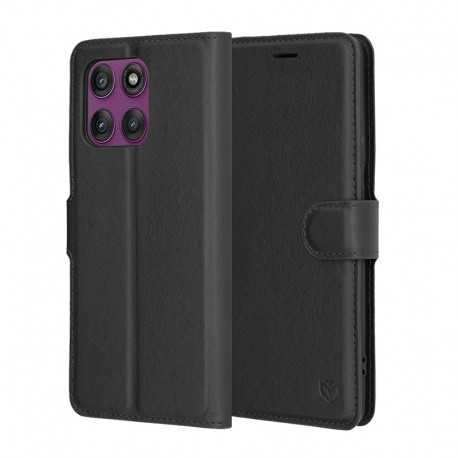 Kožená peněženka Techsuit pro Motorola Edge 60 Pro černá