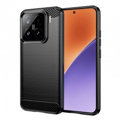 Silikonové pouzdro Carbon Case pro Xiaomi 15 černé
