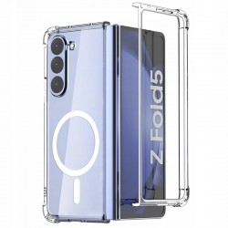 Silikonové pouzdro AntiShock MagSafe pro Samsung Galaxy Z Fold5 čiré