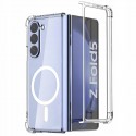 Silikonové pouzdro AntiShock MagSafe pro Samsung Galaxy Z Fold5 čiré