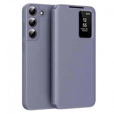 Techsuit pouzdro Smart View pro Samsung Galaxy S22 5G fialové