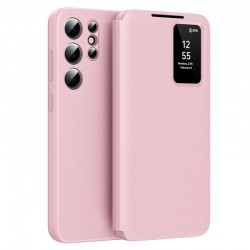 Techsuit pouzdro Smart View pro Samsung Galaxy S22 Ultra 5G růžové