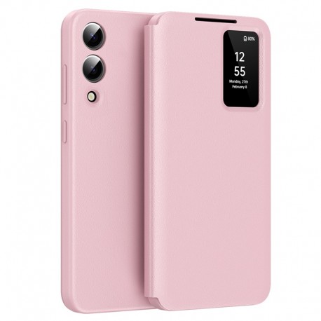 Techsuit pouzdro Smart View pro Samsung Galaxy S25 Edge růžové