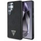 Guess Peony Grained Hot Stamp Triangle MagSafe pouzdro pro Samsung Galaxy S25 Ultra černé
