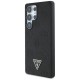 Guess Peony Grained Hot Stamp Triangle MagSafe pouzdro pro Samsung Galaxy S25 Ultra černé