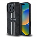Guess Hardcase 4G Printed Stripes MagSafe pouzdro pro iPhone 16 Pro Max černé