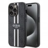 Guess Hardcase 4G Printed Stripes MagSafe pouzdro pro iPhone 15 Pro černé