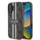 Guess Hardcase 4G Printed Stripes MagSafe pouzdro pro iPhone 16 Plus hnědé