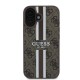 Guess Hardcase 4G Printed Stripes MagSafe pouzdro pro iPhone 16 Plus hnědé