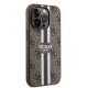 Guess Hardcase 4G Printed Stripes MagSafe pouzdro pro iPhone 15 Pro hnědé