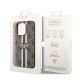 Guess Hardcase 4G Printed Stripes MagSafe pouzdro pro iPhone 15 Pro hnědé