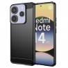 Silikonové pouzdro Carbon Case pro Xiaomi Redmi Note 14 5G černé