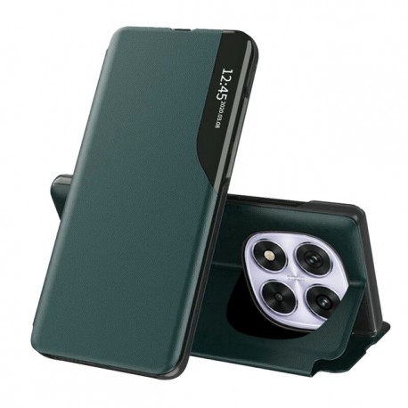 Flipové pouzdro Eco Leather View Case pro Xiaomi Redmi Note 14 Pro 5G / Poco X7 5G zelené