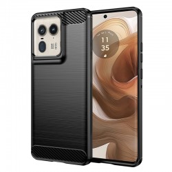 Silikonové pouzdro Carbon Case pro Motorola Edge 50 Ultra černé