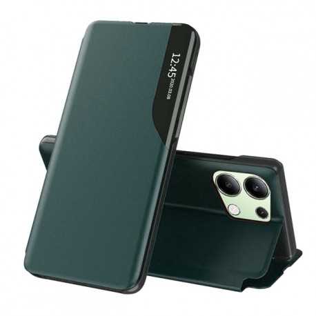 Flipové pouzdro Eco Leather View Case pro Xiaomi Redmi Note 13 4G zelené