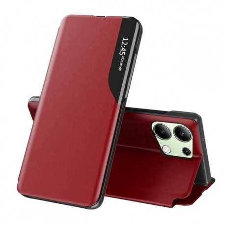 Flipové pouzdro Eco Leather View Case pro Xiaomi Redmi Note 13 4G červené