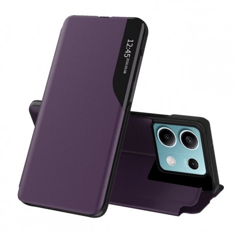Flipové pouzdro Eco Leather View Case pro Xiaomi Redmi Note 13 Pro 4G / Poco M6 Pro fialové