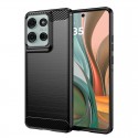 Silikonové pouzdro Carbon Case pro Motorola Moto G75 5G černé