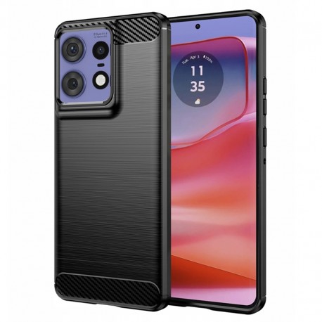 Silikonové pouzdro Carbon Case pro Motorola Edge 50 Pro černé