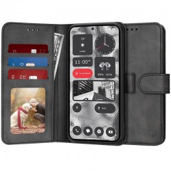 Techsuit Diary Book kožená peněženka pro Nothing Phone (2) černá