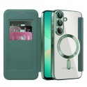 SmartMag Book MagSafe flipové pouzdro pro Samsung Galaxy A26 5G zelené