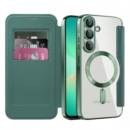 SmartMag Book MagSafe pouzdro pro Samsung Galaxy A56 5G zelené
