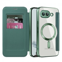 SmartMag Book MagSafe flipové pouzdro pro Google Pixel 9a zelené