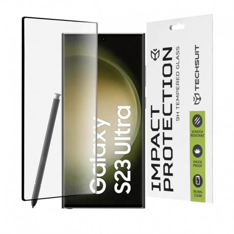 3D ochranné tvrzené sklo Full Cover pro Samsung Galaxy S23 Ultra černé