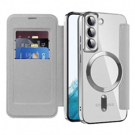 SmartMag Book MagSafe flipové pouzdro pro Samsung Galaxy S22 Plus 5G šedé