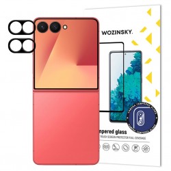 2x Tvrzené sklo na fotoaparát 9H pro Samsung Galaxy Z Flip7 černé