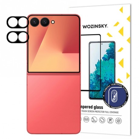 2x Tvrzené sklo na fotoaparát 9H pro Samsung Galaxy Z Flip7 černé