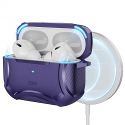 ESR Cyber Armor Tough HaloLock pouzdro pro Apple AirPods Pro 1 / 2 fialové