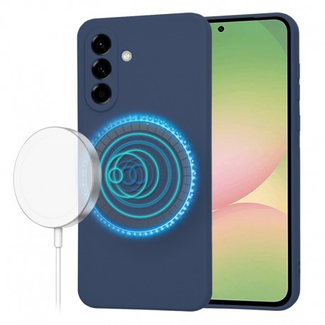 Techsuit silikonové pouzdro s podporou MagSafe pro Samsung Galaxy A56 5G modré