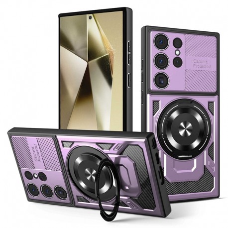 Techsuit RuggedCam odolné pouzdro pro Samsung Galaxy S24 Ultra fialové