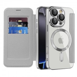 SmartMag Book MagSafe flipové pouzdro pro iPhone 15 Pro šedé