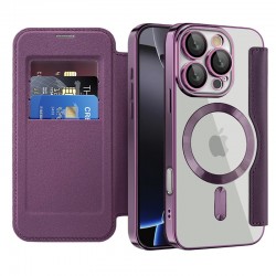 SmartMag Book MagSafe flipové pouzdro pro iPhone 15 Pro fialové
