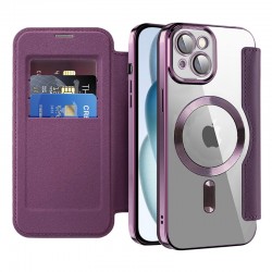 SmartMag Book MagSafe flipové pouzdro pro iPhone 14 fialové