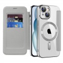 SmartMag Book MagSafe flipové pouzdro pro iPhone 14 Plus šedé