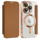 SmartMag Book MagSafe flipové pouzdro pro iPhone 13 Pro hnědé