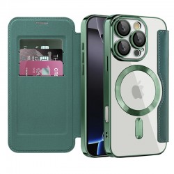 SmartMag Book MagSafe flipové pouzdro pro iPhone 13 Pro Max zelené