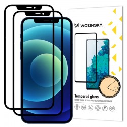 2x ochranné tvrzené sklo Full Glue pro iPhone 12 / 12 Pro černé