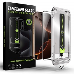 Tvrzené sklo s aplikátorem TitanGlass FullCover 2-Pack pro iPhone 12 / 12 Pro černé