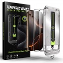 Tvrzené sklo s aplikátorem TitanGlass FullCover 2-pack pro iPhone 13 Pro Max / iPhone 14 Plus černé