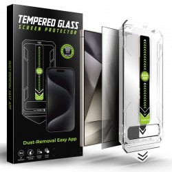 Zatmavovací tvrzené sklo s aplikátorem TitanGlass CrystalHD pro Samsung Galaxy S24+ / S25+