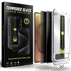 Zatmavovací tvrzené sklo s aplikátorem TitanGlass CrystalHD 2-pack pro Samsung Galaxy S25 Ultra
