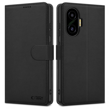 Kožená peněženka Tech-Protect pro Poco F7 černá