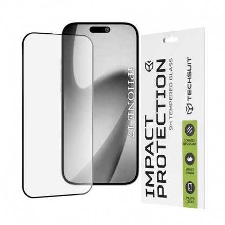 3D ochranné tvrzené sklo Full Cover pro iPhone 17 černé