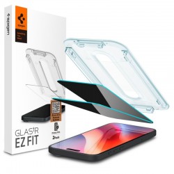2x zatmavovací tvrzené sklo 9H Spigen Glas.tR EZ FIT Privacy pro iPhone 16 Pro / iPhone 17 / iPhone 17 Pro